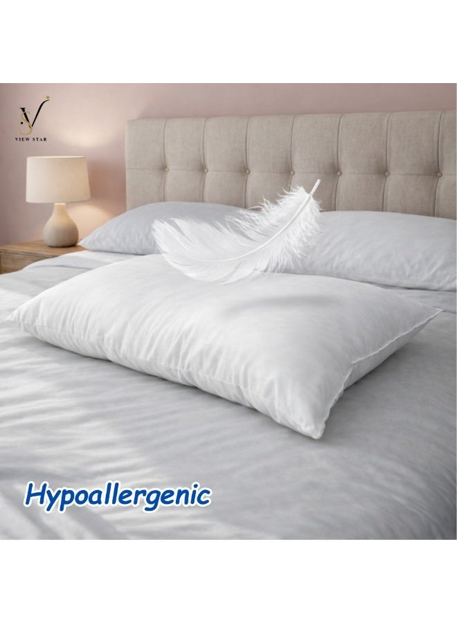 VIEW STAR Viewstar Luxury Sleeping Pillow – Ultra Soft Premium Bed Pillow for Comfortable Neck Support | Breathable Plush Filling | Hotel Quality Sleeping Cushion for Home & Travel Set Of 2 - Image 5