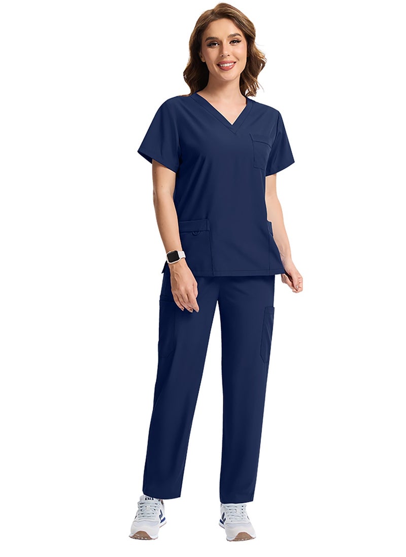 Magic Park Magic Park Medical Scrubs Set 2025 Scrub Suit Set for Women Medical Scrubs Top Pants Maid Uniform Nanny Scrub Suit Housemaid Uniform  - Image 2