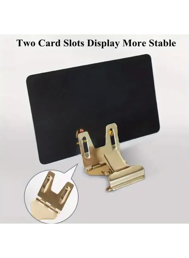 Black 4pcs Price Label Holder Sign Stand Snap Clip Shelf Talker Tag - Image 3
