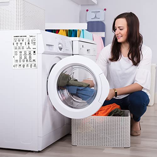 Talented Kitchen Laundry Symbols Magnet Chart - 5 x 7 in, Black & White Vinyl - Magnetic Laundry Guide & Washing Instruction Symbols - Care Chart for Drying, Ironing & Dry Cleaning - Image 3