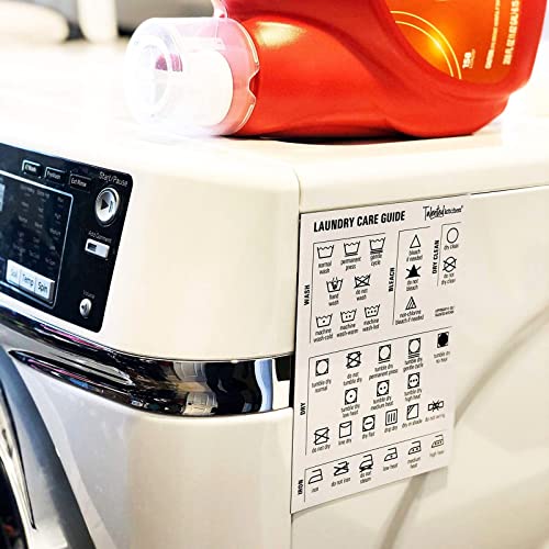Talented Kitchen Laundry Symbols Magnet Chart - 5 x 7 in, Black & White Vinyl - Magnetic Laundry Guide & Washing Instruction Symbols - Care Chart for Drying, Ironing & Dry Cleaning - Image 2