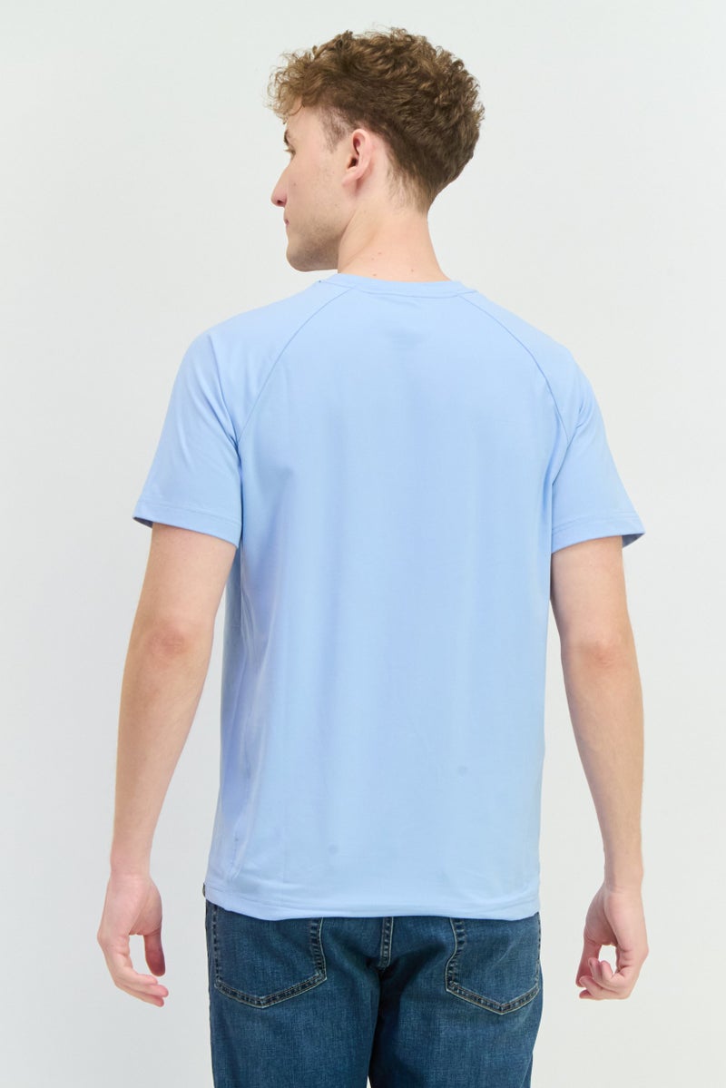 Gaiam Men Crew Neck Short Sleeves Plain T-Shirt, Sky Blue - Image 3
