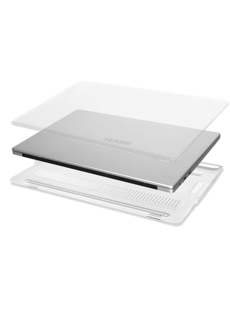 1Pack Rubberized Hard Case Compatible with Huawei Matebook 13s, Plastic Frosted Hard Shell Cover for Matebook 13s --Frosted Clear  - Image 1