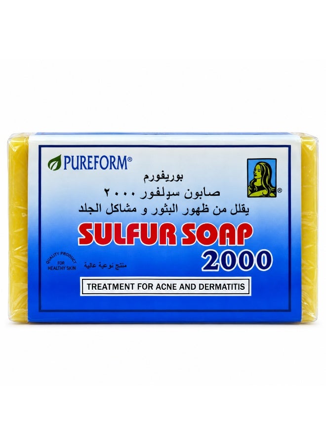 بيورفورم صابون الكبريت 2000 لتنظيف والعناية بالبشرة - Image 1