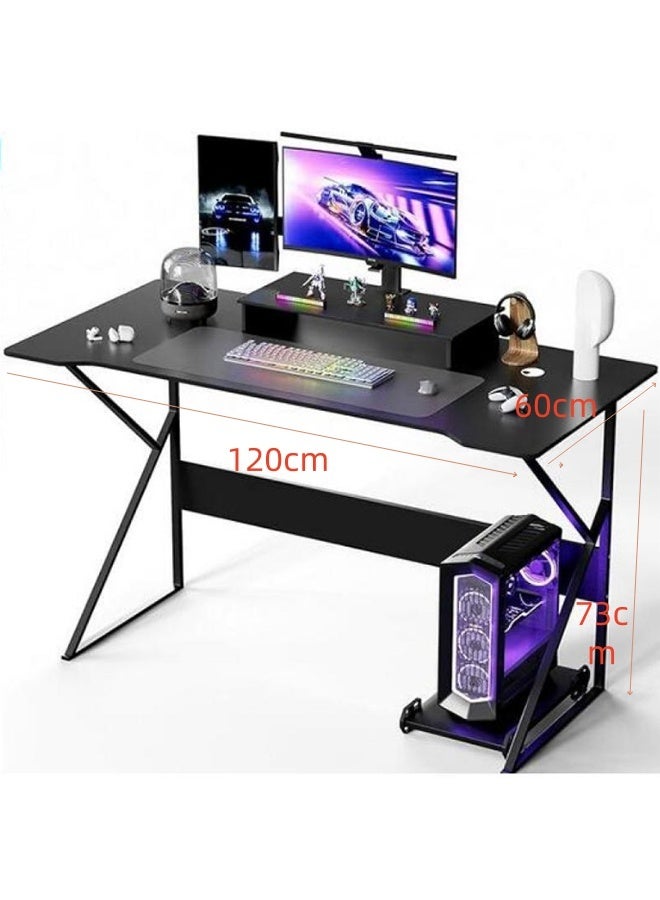 JCB CHIC Gaming Desktop Computer Desk，Ergonomic Home Office Desk Gaming Table PC Computer Gaming Desk, Workstation for Gift Idea (White,L120cm×W60cm×H73cm) - Image 2