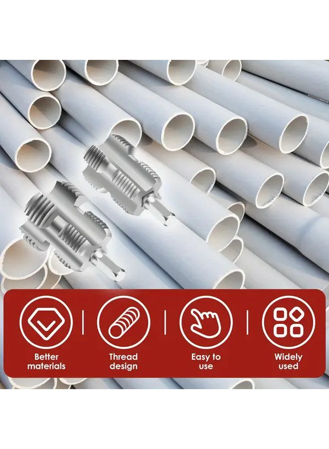 4pcs 1 2 3 4 Inch Carbon Steel PVC Pipe Thread Maker Tool For Plastic Tube - Image 3