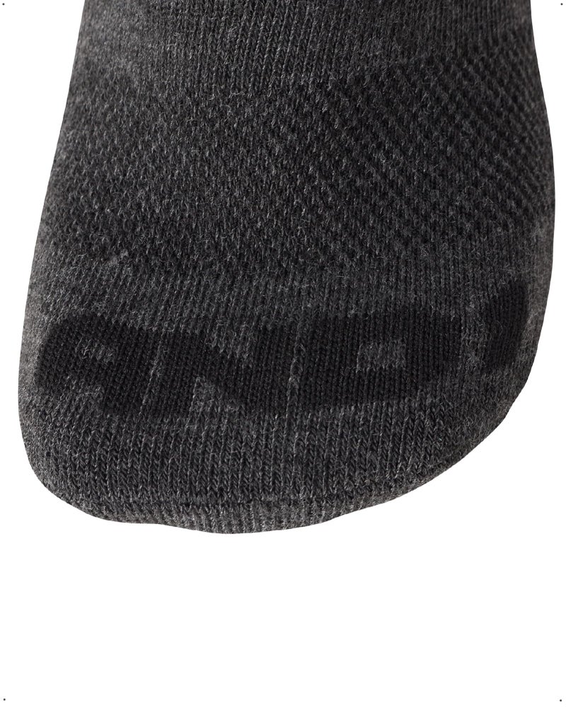 AND1 Mens Crew Socks - 12 Pack Moisture Wicking Cushioned Performance Breathable Athletic Socks for Men (Sizes: 6-12.5), Size 6-12.5, Charcoal Grey - Image 5