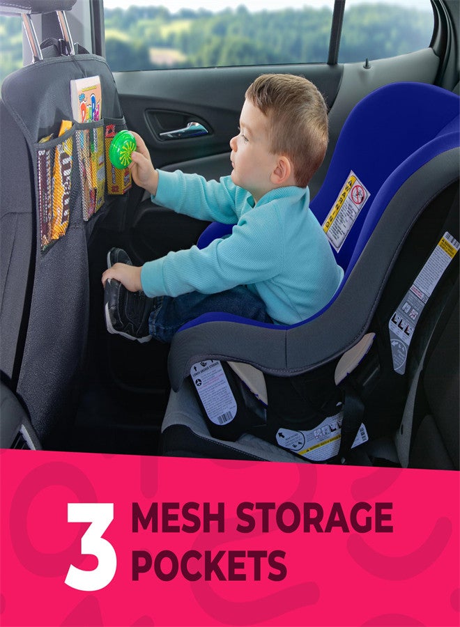 KASTWAVE 2-Pack Car Seat Protect Pads for Child Kick Prevention, Car Seat Kick Mat Heavy Duty Car Back Seat Cover for Kids, Multipurpose Back Seat Car Organizer for Kids, Waterproof - Image 5