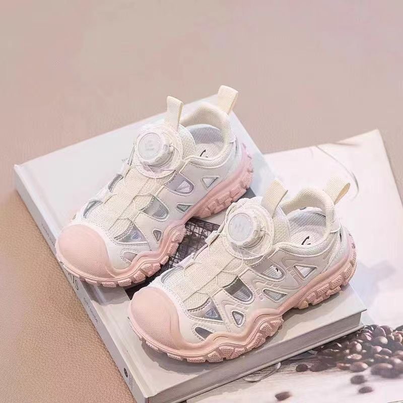 Versatile 2025 Spring/ Boys' Soft Sole Comfortable Sports Running Shoes Korean Fashion Knob Girls' Casual - Image 4