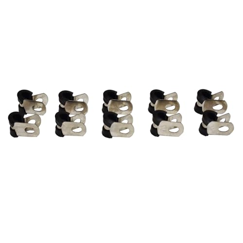 A-Team Performance ATeam Performance 316Inch Stainless Steel Brake Line Clips Clamps 316Inch Black Industrial Neoprene Cushion Corrosion Resistant Protects Brake Fuel Lines Cables 10 Pack - Image 3