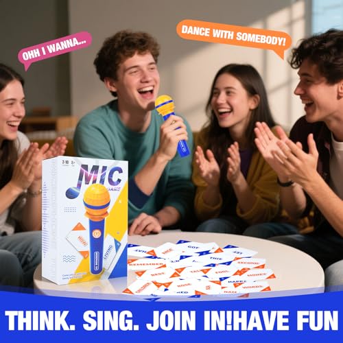 ATG Mic Karaoke Party Game Real Mic Hilarious Singing Challenge for Families Friends with 260 Song Lyrics Perfect for Games Nights Birthday Parties 8 Years Old 210 Players - Image 5