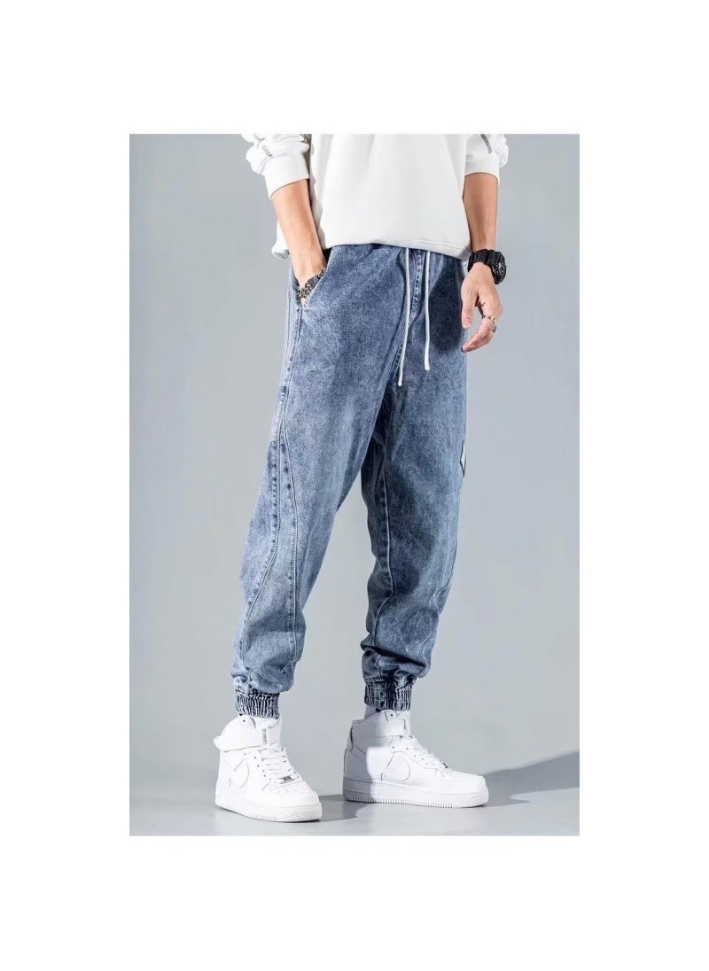 Generic 2023 Mens Casual Slim Denim Jeans Blue 