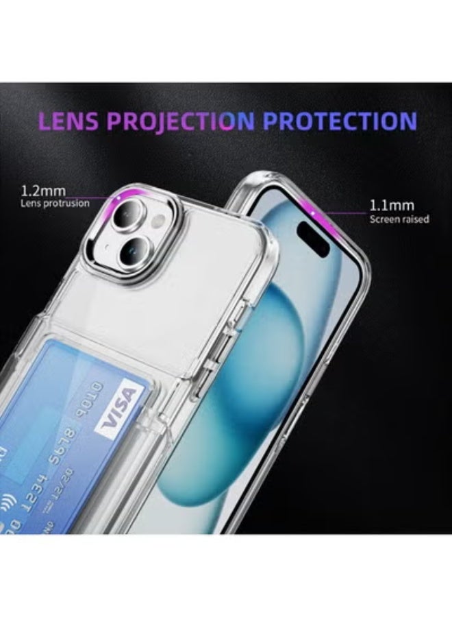 جولف لينك حافظة محفظة شفافة لهاتف آيفون 15 بلس مقاس 6.7 بوصة مع حامل فتحة بطاقة مدمج - Image 5