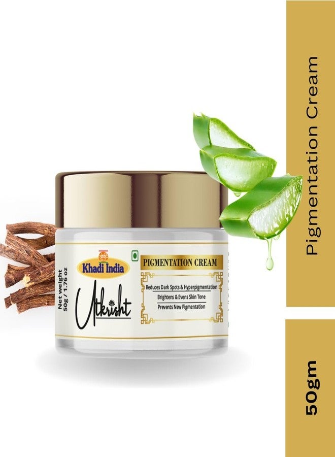Utkrisht Khadi Ayurvedic Pigmentation Face Cream 50g | Infused with Licorice & Aloe Vera | For Post Acne Scars & Dark Spots | Natural Radiance & Even Out Skin Tone | All Skin Types | For Men & Women - Image 3
