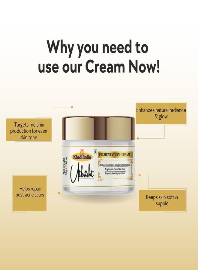 Utkrisht Khadi Ayurvedic Pigmentation Face Cream 50g | Infused with Licorice & Aloe Vera | For Post Acne Scars & Dark Spots | Natural Radiance & Even Out Skin Tone | All Skin Types | For Men & Women - Image 5