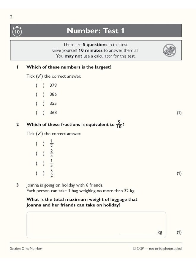 Functional Skills Maths: Edexcel Entry Level 3 - 10-Minute Tests - Image 5