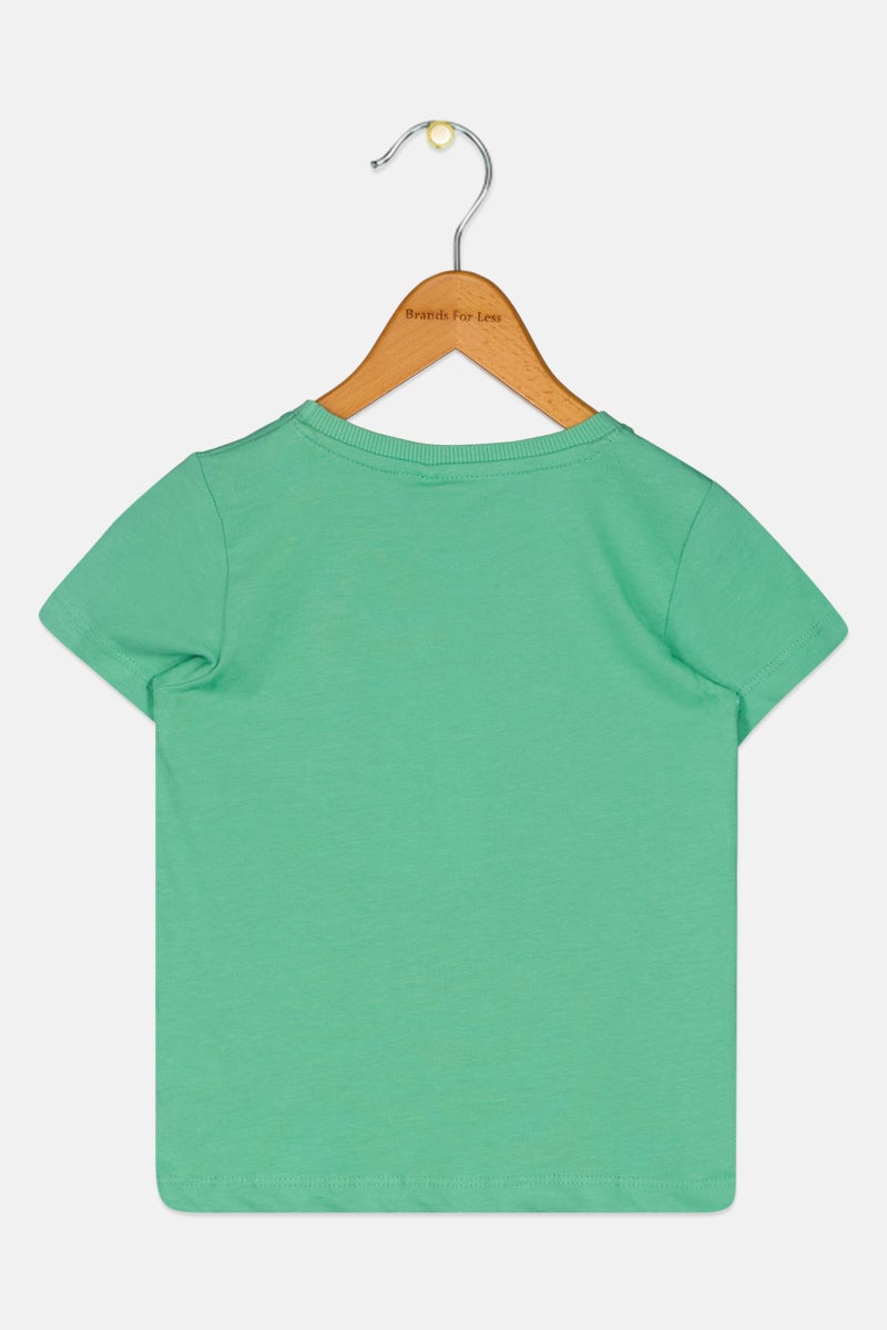 NAME IT تي شيرت قصير الأكمام بطبعة جرافيك للأطفال الأولاد، أخضر - Image 2