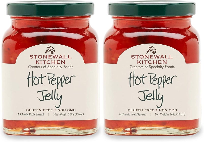 Stonewall Kitchen Hot Pepper Jelly, 13 oz (Pack of 2) - Gluten Free & Non-GMO - Image 1