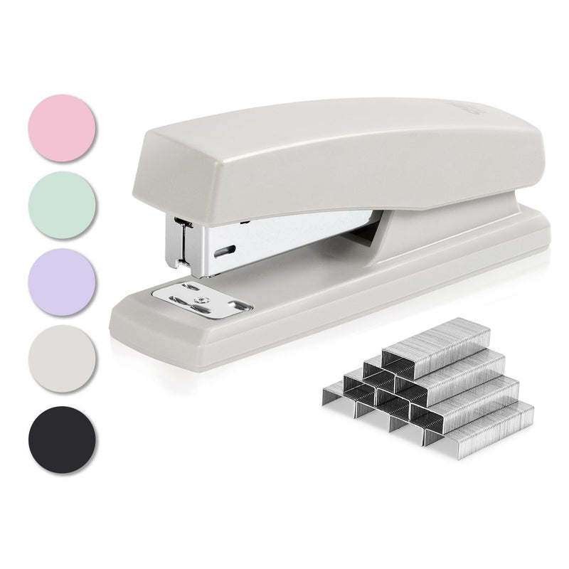Deli Stapler, Desktop Staplers with 640 Staples, Office Stapler, 25 Sheet Capacity, White - Image 1