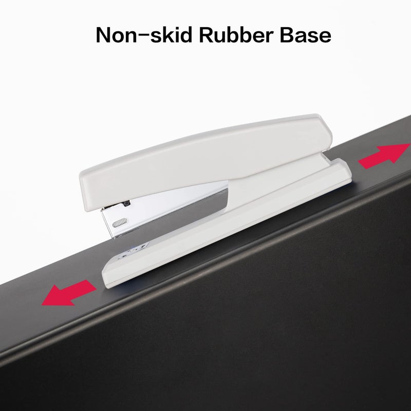 Deli Stapler, Desktop Staplers with 640 Staples, Office Stapler, 25 Sheet Capacity, White - Image 5