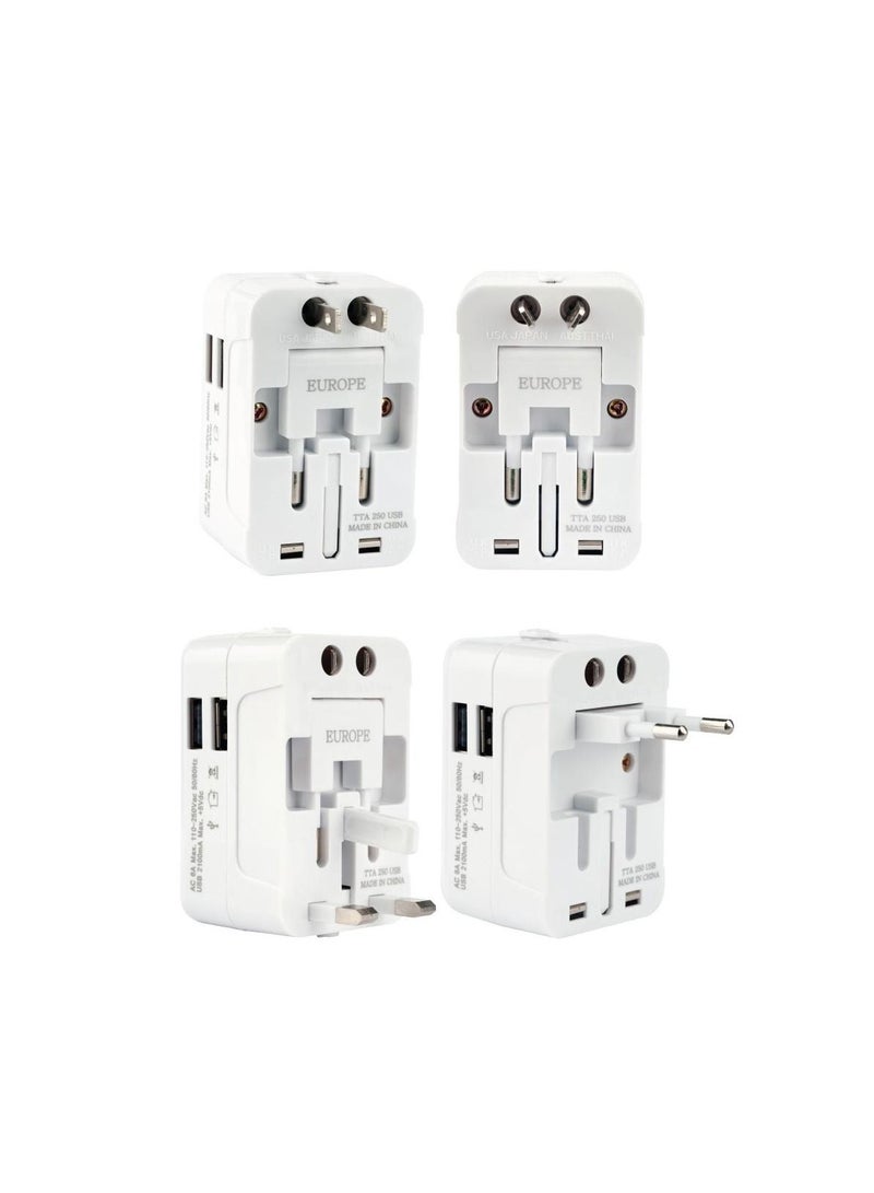 Terminator brand Multi Pin Travel Adaptor With Universal Socket & 2 USB 2.1A - Image 4