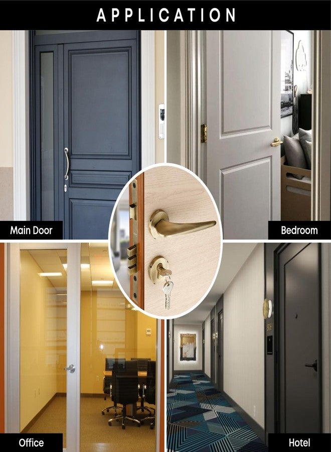 LAPO Heavy Duty Door Locks for Main Door, Door Locks for Bedroom, Mortise Lock for Door, Door Lock Handlesets with 3 Brass Key for Home,Office,Hotel | Antique Finish | 3 Years Warranty Ro-182 - Image 4
