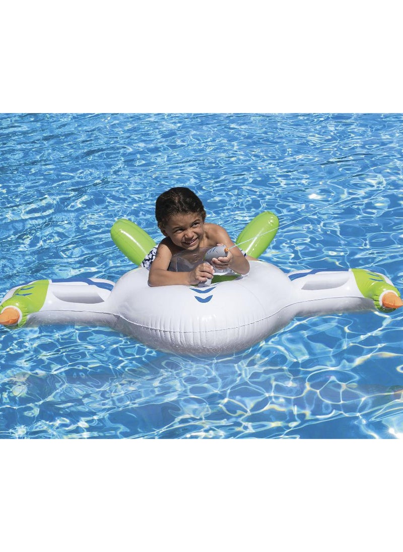 AUTOYSUR - Baby Swimming Ring Inflatable,Kids Toddler Infant Swimming Float Pool Floaties Pool Ring with Seat Summer Outdoor Water Bath Toys Suitable for 1-6 Year Old Baby (Fighter) - Image 1
