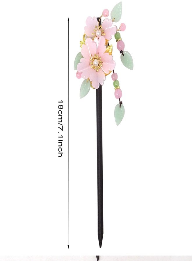 Honbay Chinese Style Retro Tassel Flower Hair Stick Hair Chopsticks Hairpin Chignon Pin - Image 2