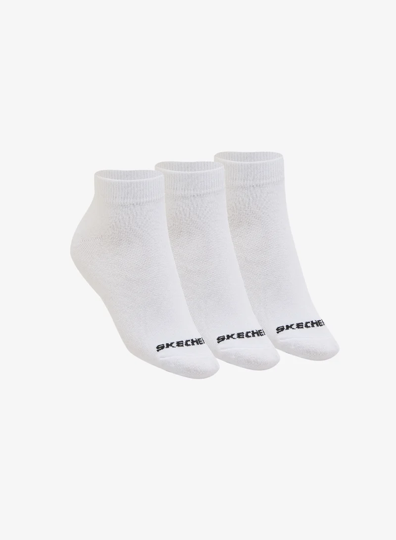 3 Pack Non-Terry Quarter Crew Socks