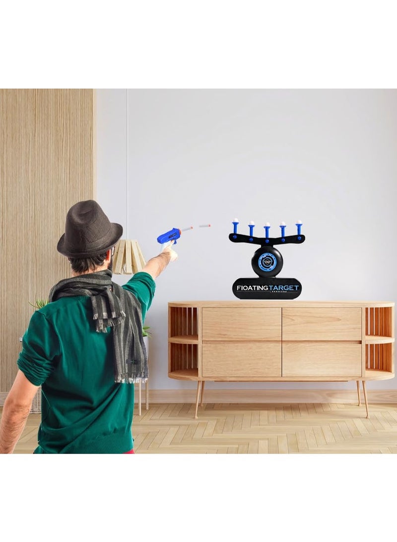 Kids Shooting Game Toy Set Floating Foam Ball Catapult Air Toy And Shooting Target 2 Soft Bullet Launchers 10 Floating Balls 10 Foam Darts 5 Air Columns - Image 4
