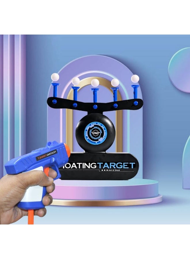 Kids Shooting Game Toy Set Floating Foam Ball Catapult Air Toy And Shooting Target 2 Soft Bullet Launchers 10 Floating Balls 10 Foam Darts 5 Air Columns - Image 1