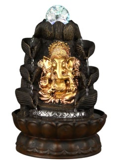 VIVARS VIVARS Buddha Tabletop Water Fountain with LED Lights Polyresin Indoor Outdoor Waterfall Showpiece for Home Office Decor Feng Shui Vastu Gift  - Image 1