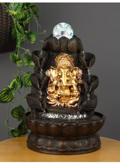 VIVARS VIVARS Buddha Tabletop Water Fountain with LED Lights Polyresin Indoor Outdoor Waterfall Showpiece for Home Office Decor Feng Shui Vastu Gift  - Image 3