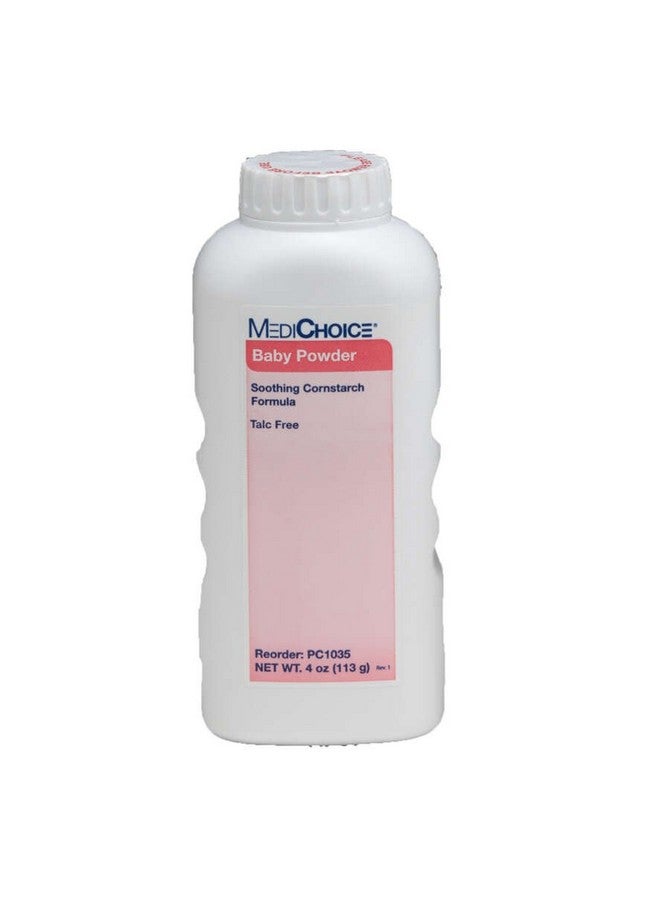 MediChoice Baby Powder, Talc-Free, Food-Grade Cornstarch, 4 Ounce (Box of 12)