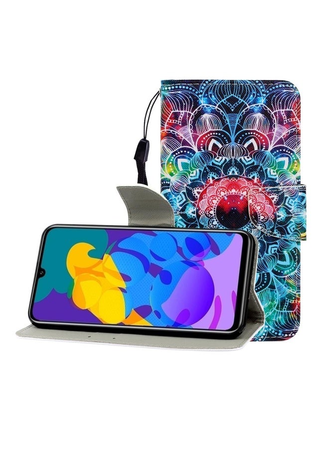 HuHa Case Cover For Huawei Honor Play 4T Pro Colored Drawing Horizontal Flip Leather Case with Holder & Card Slot & Wallet(Mandala) - Image 1