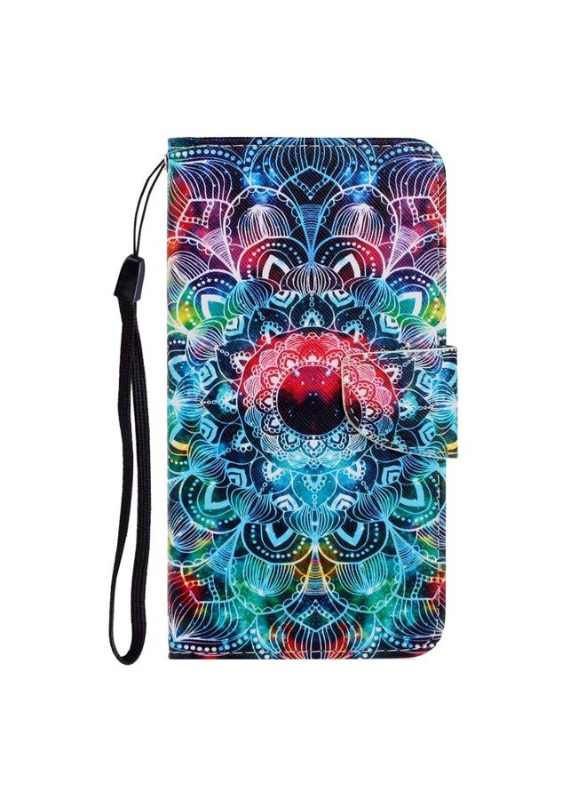 HuHa Case Cover For Huawei Honor Play 4T Pro Colored Drawing Horizontal Flip Leather Case with Holder & Card Slot & Wallet(Mandala) - Image 2