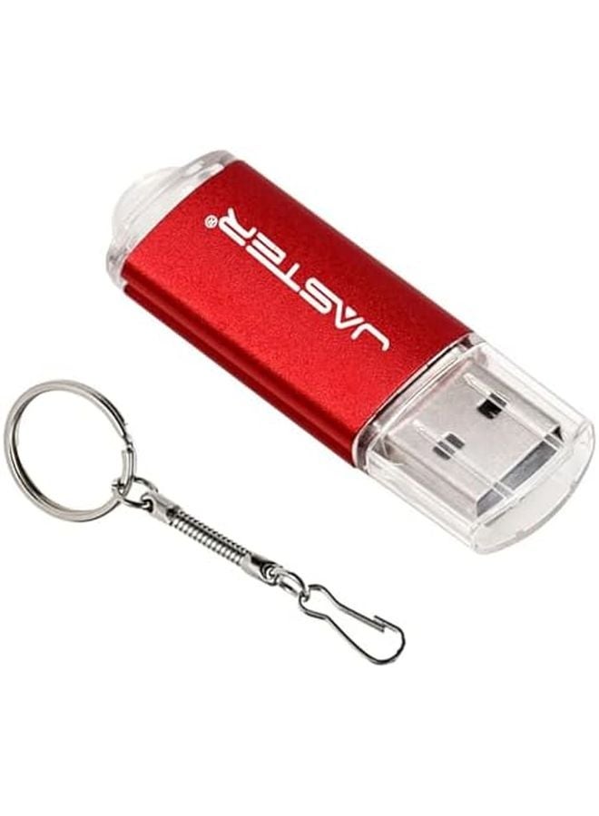 32GB Red USB 2 0 Flash Drive With Key Chain Fashion Pendrive 9 Colors Gift - Image 1