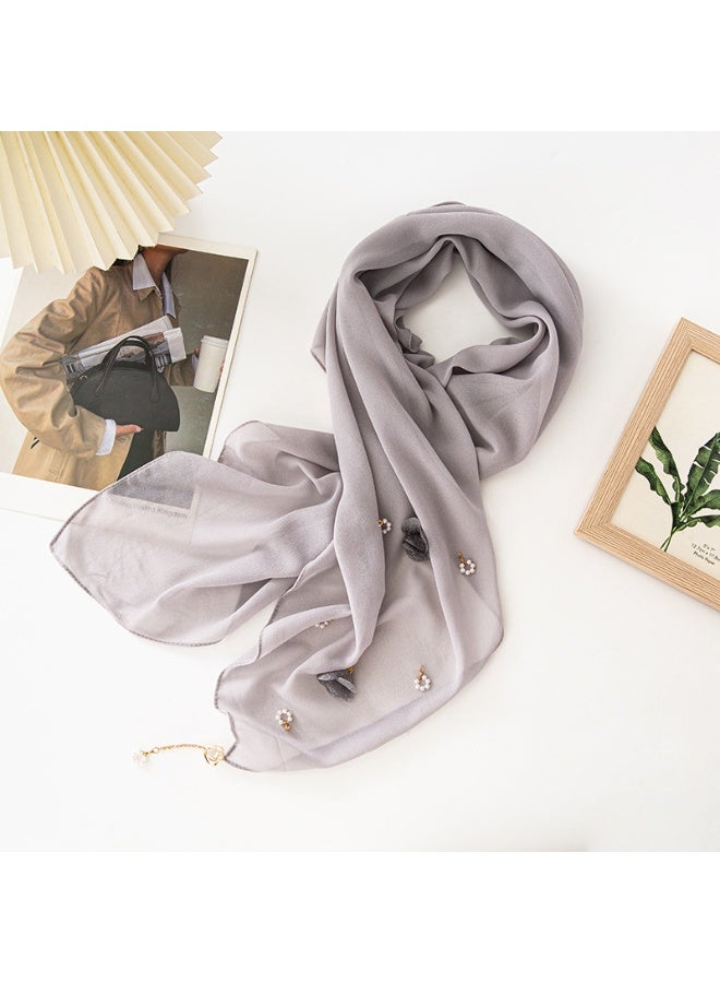 Nariele New Headscarf With Flower Pearl Pendant - Image 1