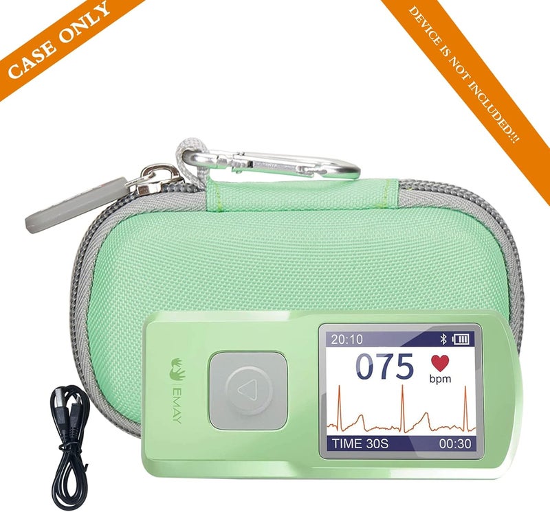 Aproca Green Hard Travel Carrying Storage Case, for EMAY Portable ECG Monitor Wireless EKG Monitoring Devices - Image 5