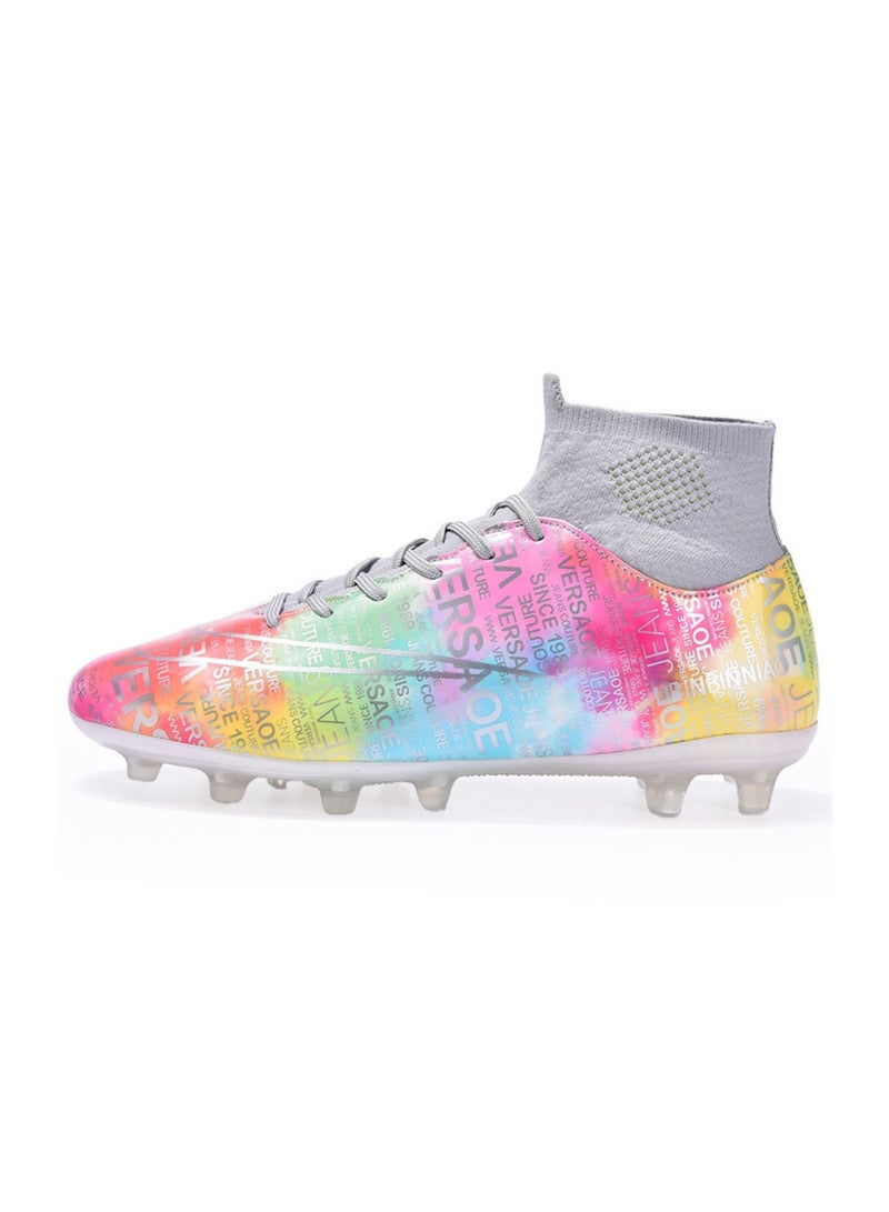 Loquat High-Top Cleats Competition Sports Football Shoes Pink  - Image 1