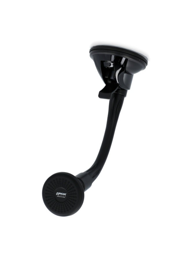 واجان حامل جوال محمول للسيارة برأس مغناطيسي مرن، أسود - Image 3