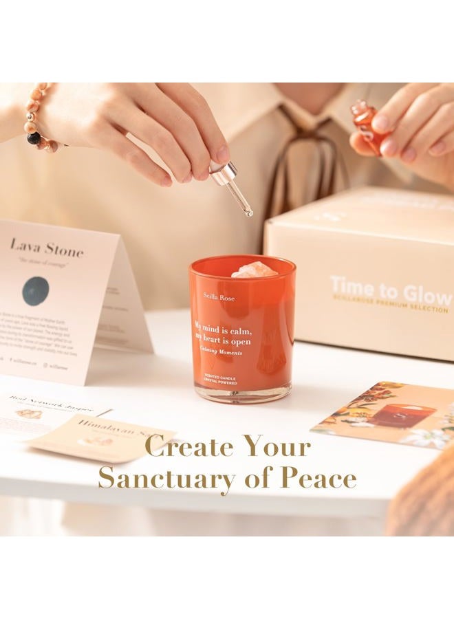 Scilla ROSE Essential Oil Diffuser Bracelet for Women with Luxury Crystal Scented Candle - Oil 'Inner Peace' for Sleep, Ideal Birthday and Wellness Gift - Image 3
