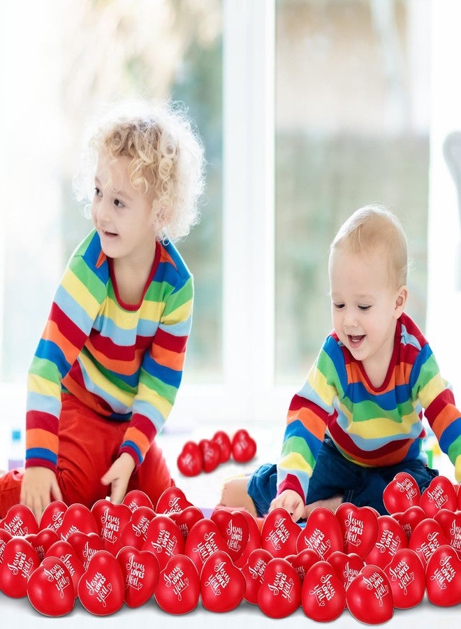Zubebe 36 Pcs Jesus Loves You Heart Stress Balls Christian Gifts 2.76'' Red Heart Shaped Squeeze Stress Relief Toys Mother's Day Religious Gifts for Women Church Party Favors Kids Class Prizes - Image 5