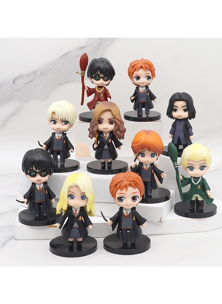 Harry Potter School of Wizardry Animation Figure Hermione Potter Ron Doll Model Ornament Egg Twister Gift for Fans and Friends (4.5-7 cm) - Image 1