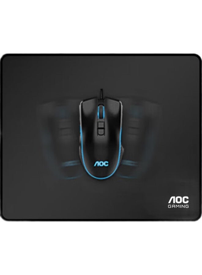 Aoc Gaming Mouse Pad, Medium And Small Sizes, 300*250*4Mm, Thickened With Locked Edges, For Office Keyboard, Computer Desk Pad, Black Fine Surface, M300 Speed Version - Image 3