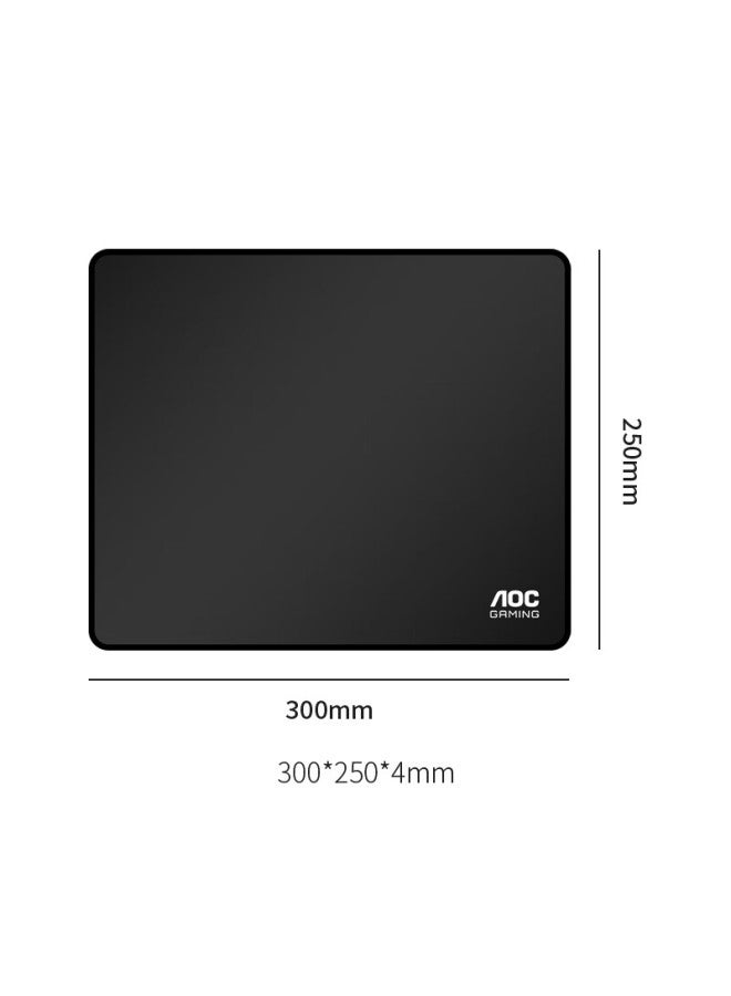 Aoc Gaming Mouse Pad, Medium And Small Sizes, 300*250*4mm, Thickened With Locked Edges, For Office Keyboard, Computer Desk Pad, Black Fine Surface, M300 Speed Version - Image 5