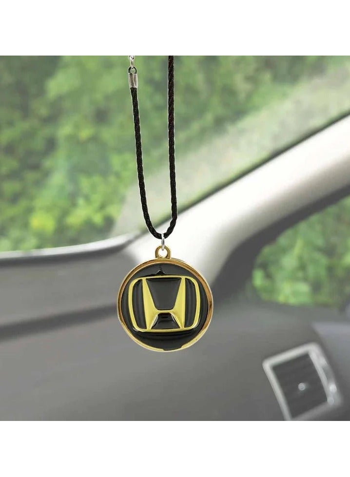 HONDA  Car Emblem Car Mirror Hanging Pendant Metal Mini Car Decoration Chain With HONDA  1 Pcs - Image 1