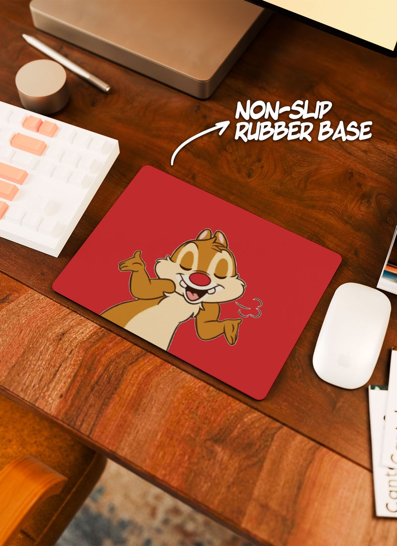 LOUD UNIVERSE Rectangular Desk Mouse Pad Funny Smiling Chip And Dale Non-Slip Rubber Base Mouse Pad - Image 3