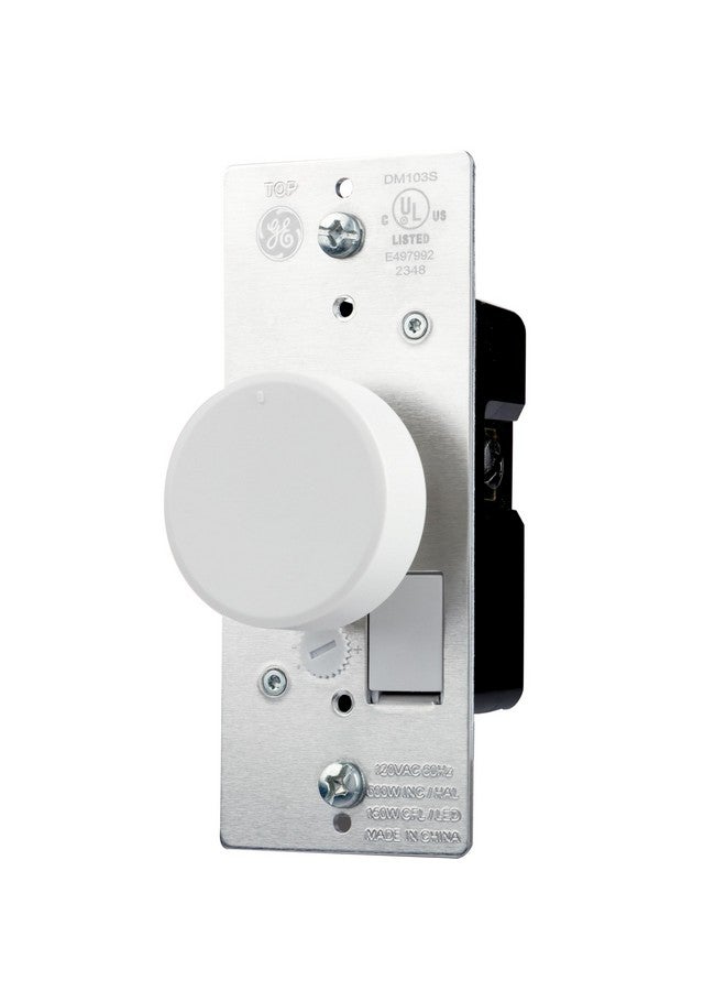 جي إي مفتاح إضاءة دوار أحادي القطب من GE، تشغيل/إيقاف، يُستخدم مع مصابيح LED القابلة للتعتيم، ومصابيح CFL، والمصابيح المتوهجة، يتضمن مقبضين بلونين، مُدرج في قائمة UL، أبيض/لوزي فاتح، 18021 - Image 1