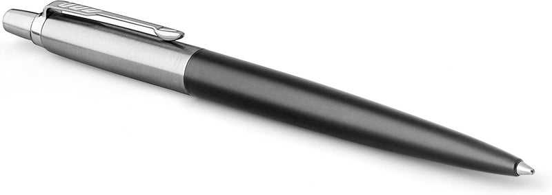 Parker Jotter Ballpoint Pen, Bond Street Black With Chrome Trim, Medium Point, Blue Ink, Gift Box - Image 1